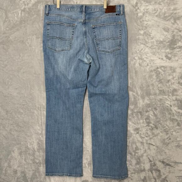 Lucky Brand 181 Relaxed Straight Jeans Mens 36*30 Medium Wash Stretch Pockets - Picture 2 of 16